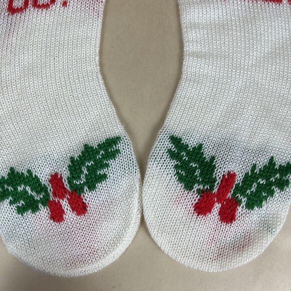 3 VTG 90's Knit Christmas Stocking - SANTA LOVES DOGS TOO & DOGS LOVES‎ XMAS TOO - Picture 7 of 8